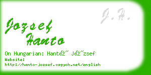 jozsef hanto business card